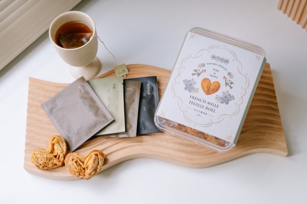 【肆月臻選禮盒】山說自然農法茶包ｘ法式千層蛋捲